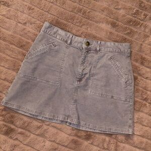 Purple corduroy mini skirt